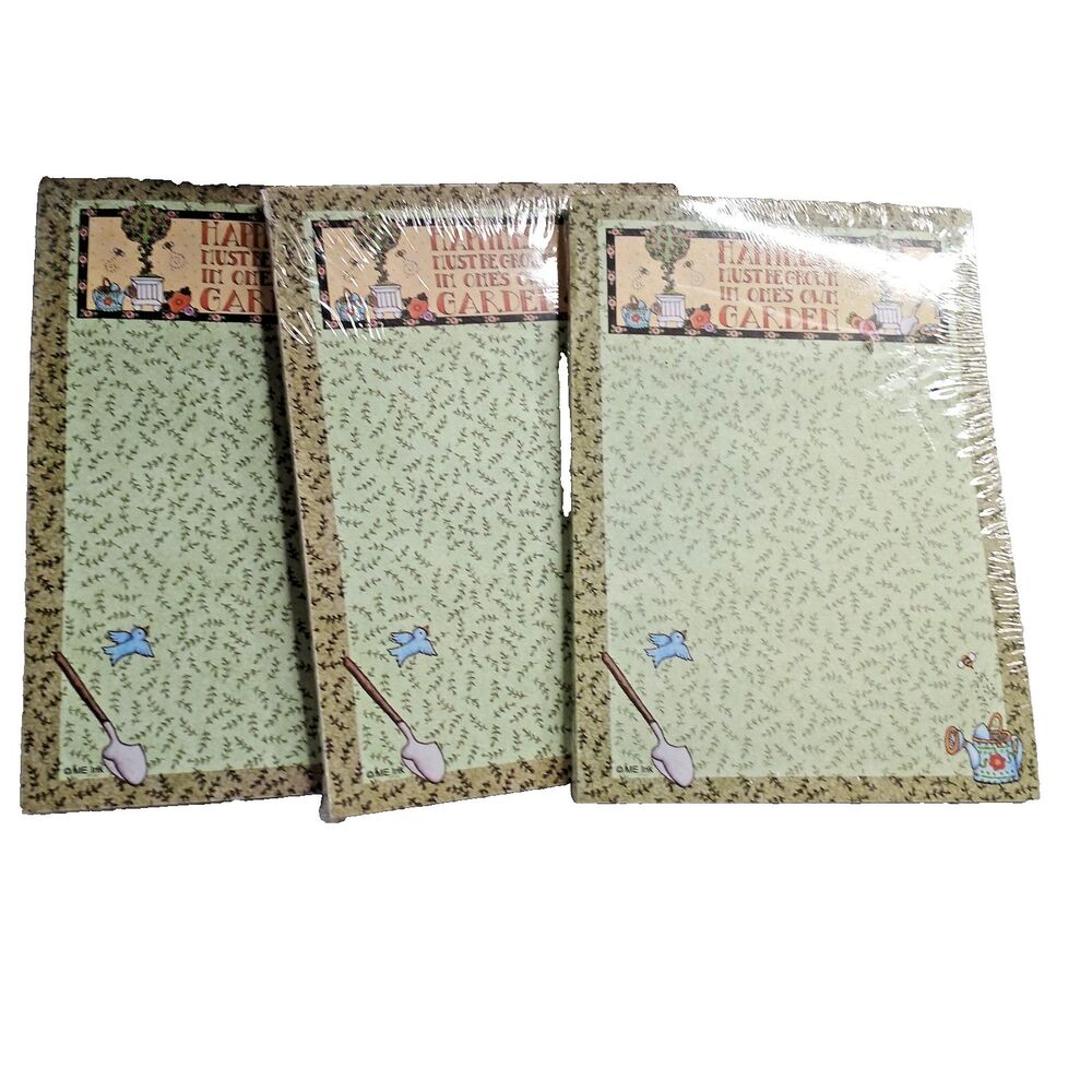 3 Mary Englebreit Gardening Notepads Magnet On Back for Mounting ColorBok #2